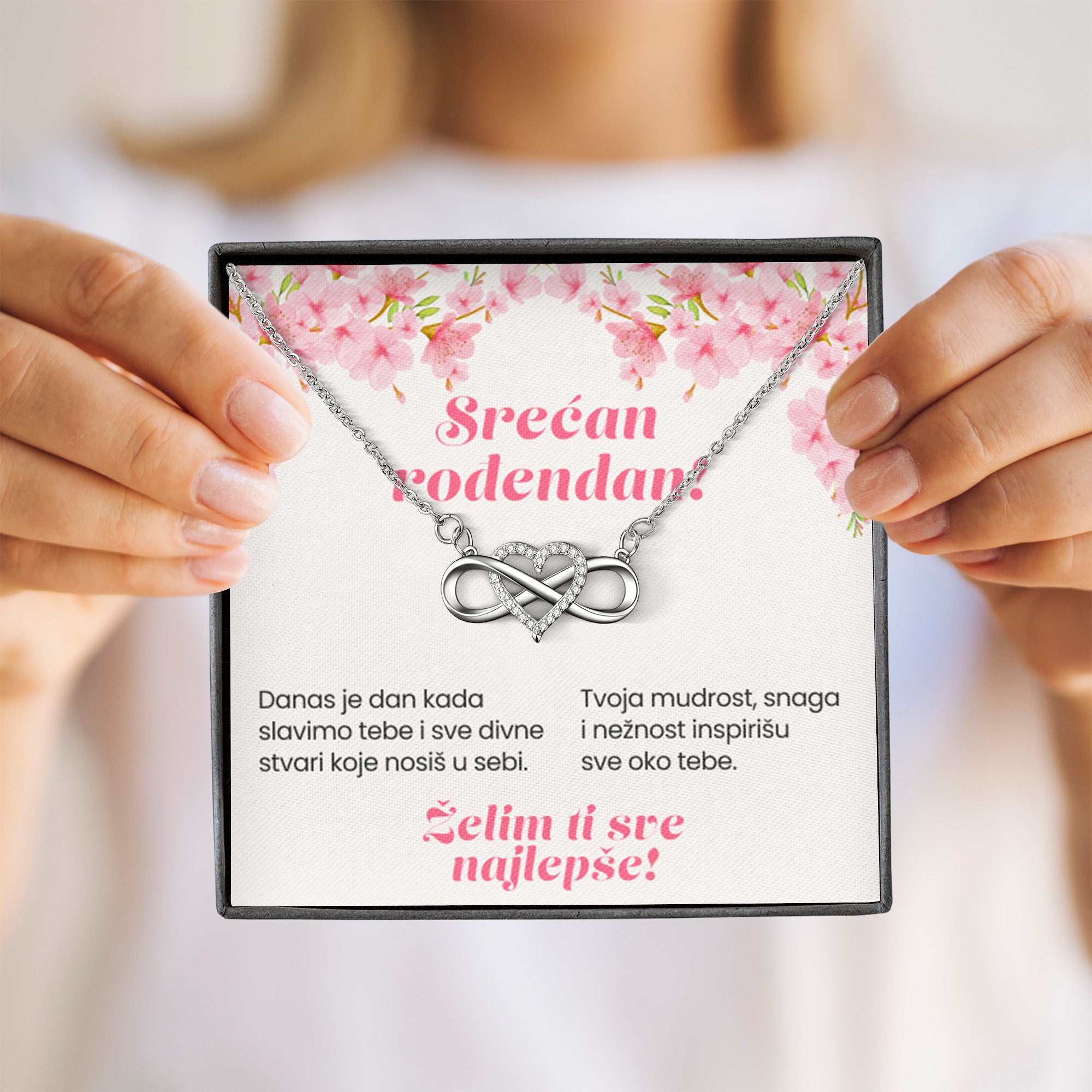 Srećan rođendan, Želim ti sve najlepše!  - Posveta sa lančićem za rođendan