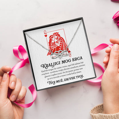 Kraljici mog srca - Posveta sa lančićem za suprugu od muža