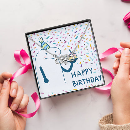 HAPPY BIRTHDAY - Posveta sa lančićem za rođendan