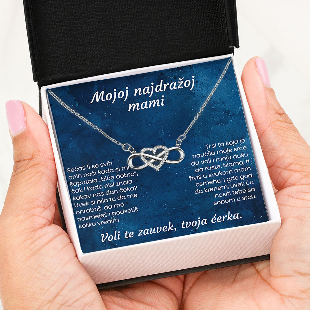 Mojoj najdražoj mami – Posveta sa lančićem od ćerke za majku