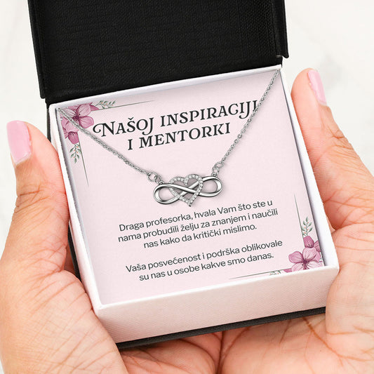 Našoj inspiraciji i mentorki - Posveta sa lančićem za učiteljicu