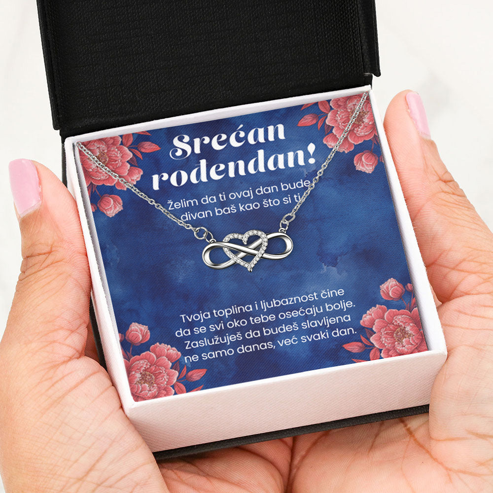 Srećan rođendan! - Posveta sa lančićem za rođendan, svetla