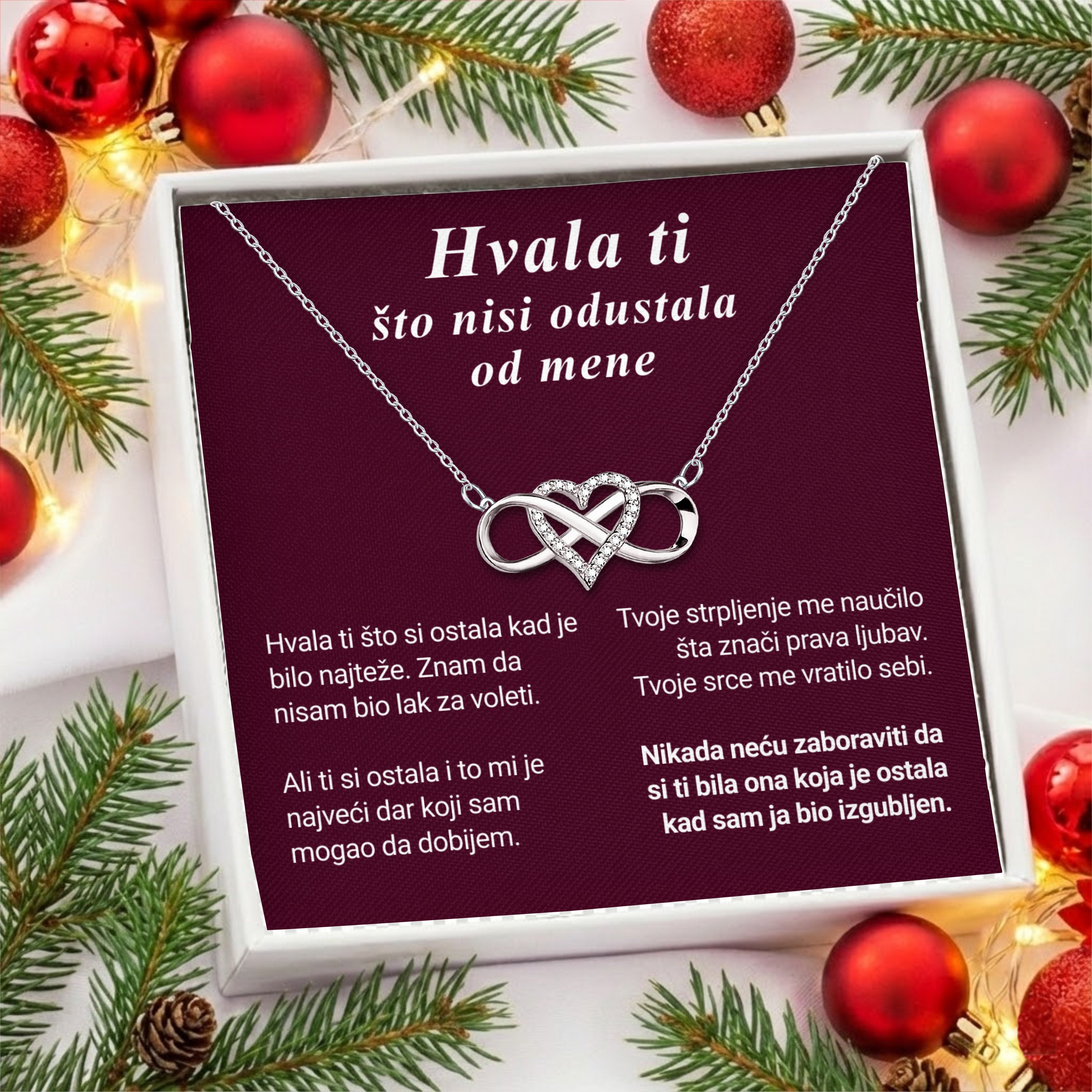 Hvala ti što nisi odustala od mene - Posveta sa lančićem za devojku od momka