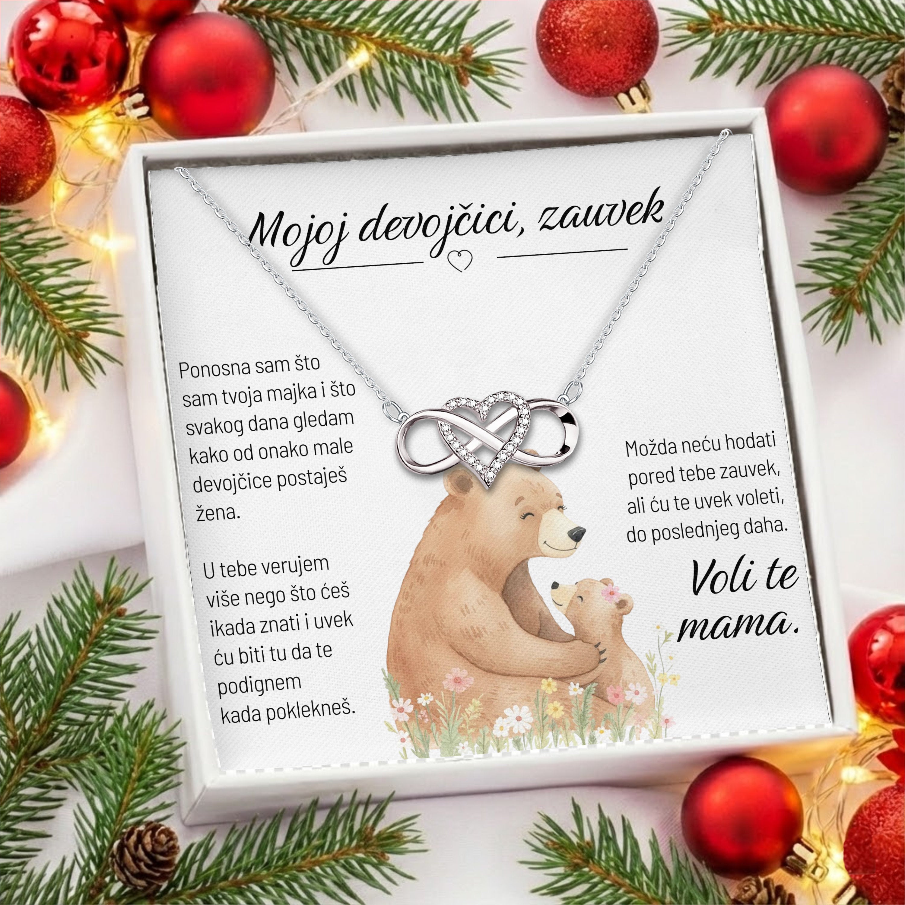 Mojoj devojčici, zauvek – Posveta sa lančićem za ćerku od majke