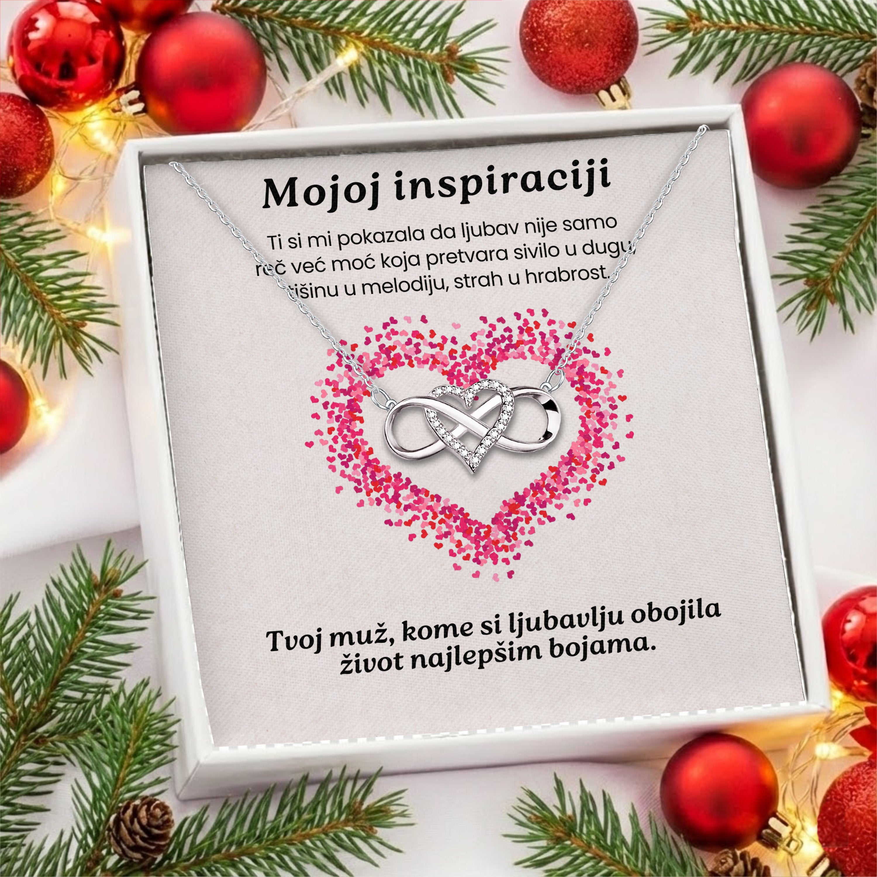 Mojoj inspiraciji - Posveta sa lančićem za suprugu od muža