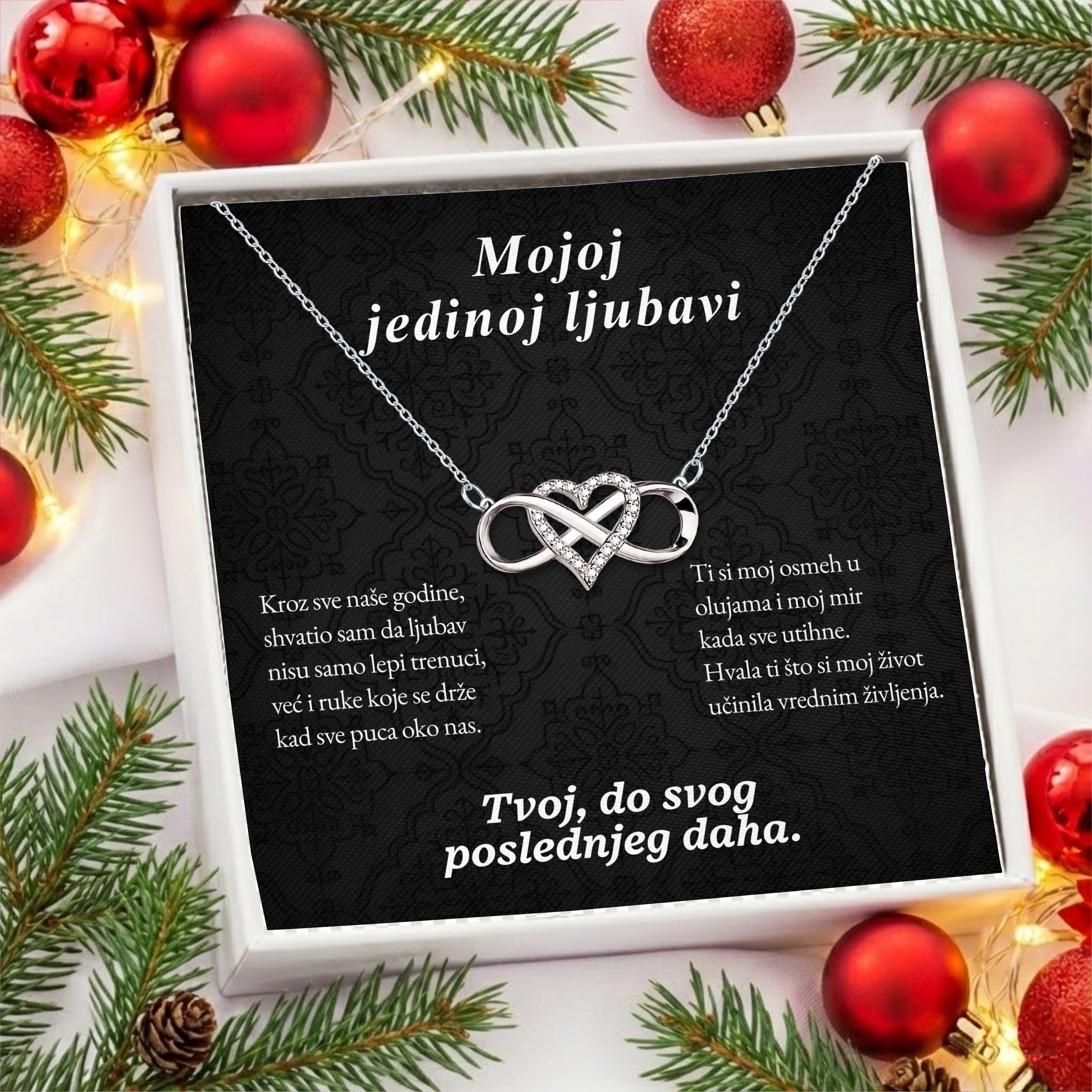 Mojoj jedinoj ljubavi - Posveta sa lančićem za suprugu od muža