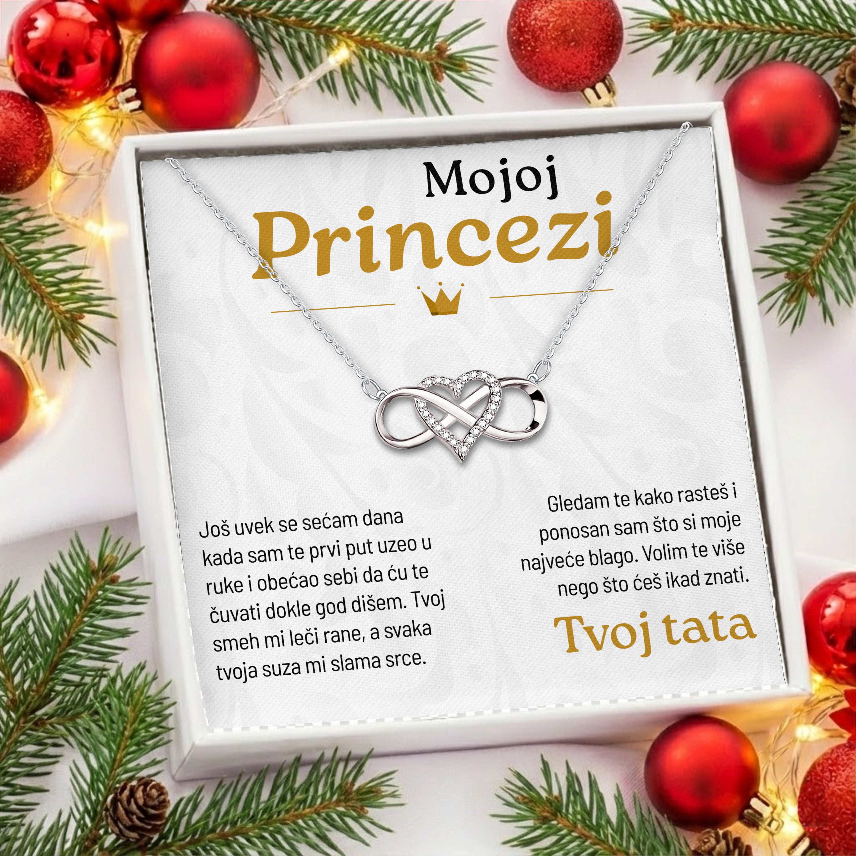 Mojoj princezi – Posveta sa lančićem za ćerku od oca