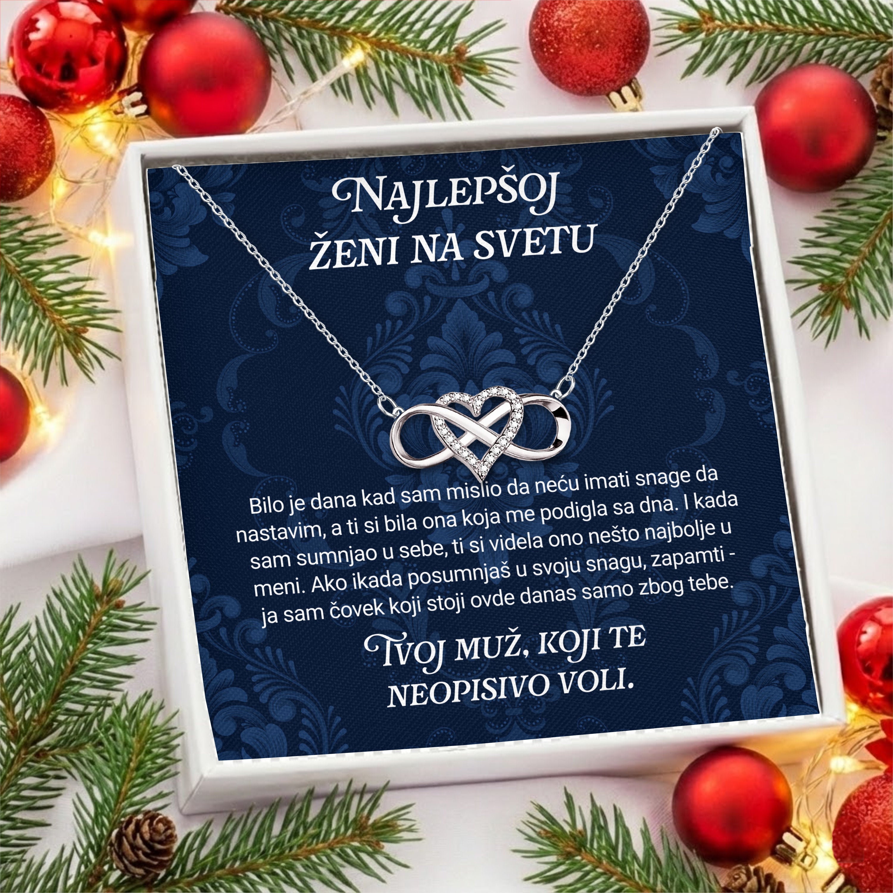 Najlepšoj ženi na svetu - Posveta sa lančićem za suprugu od muža