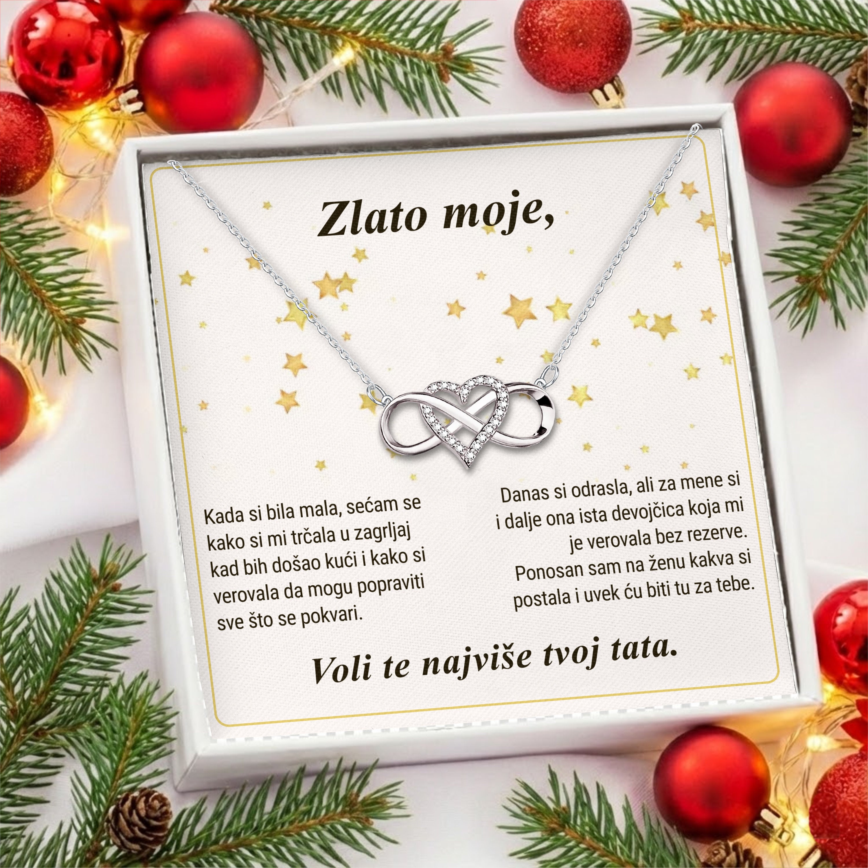 Zlato moje - Posveta sa lančićem za ćerku od oca