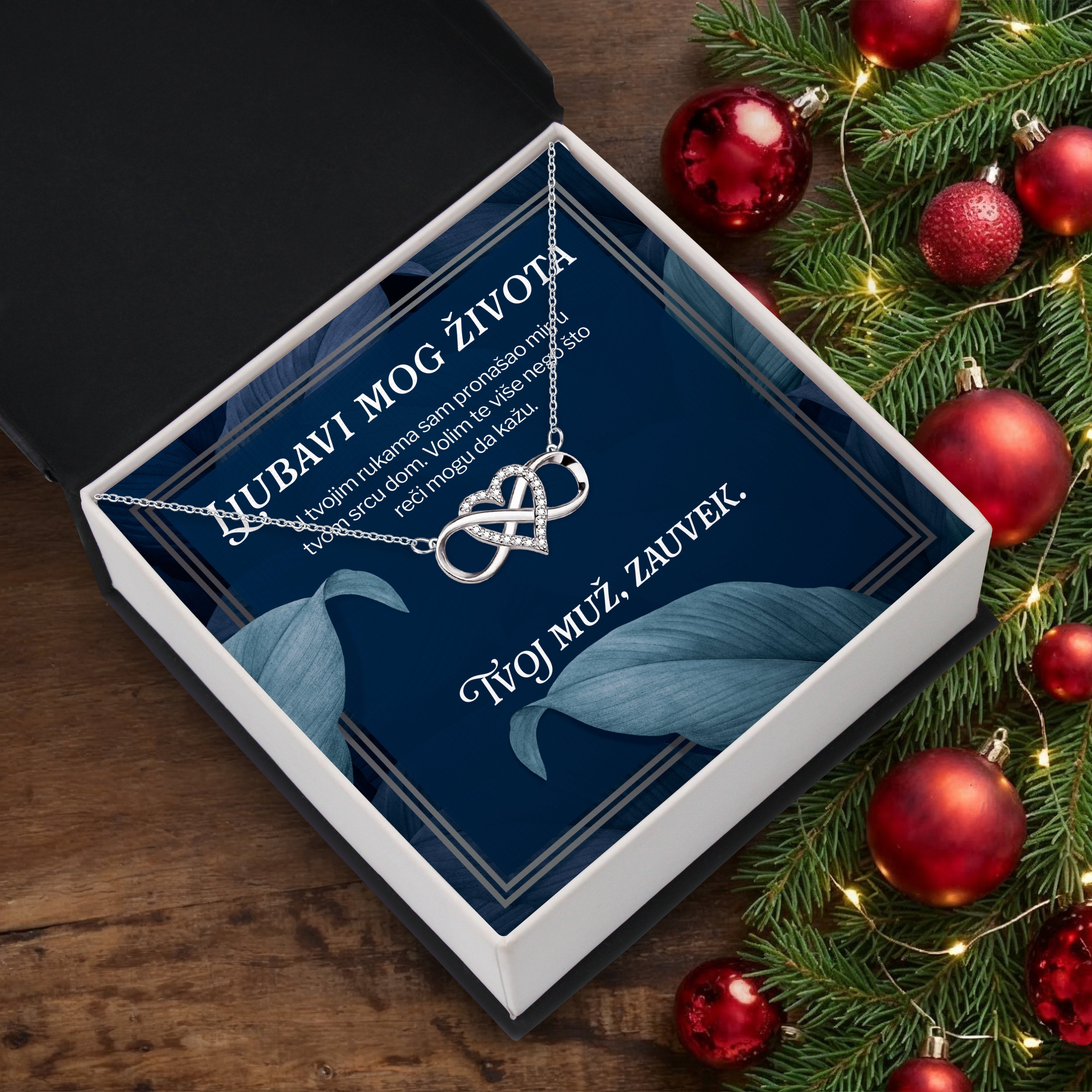 Ljubavi mog života – Posveta sa lančićem za suprugu od muža