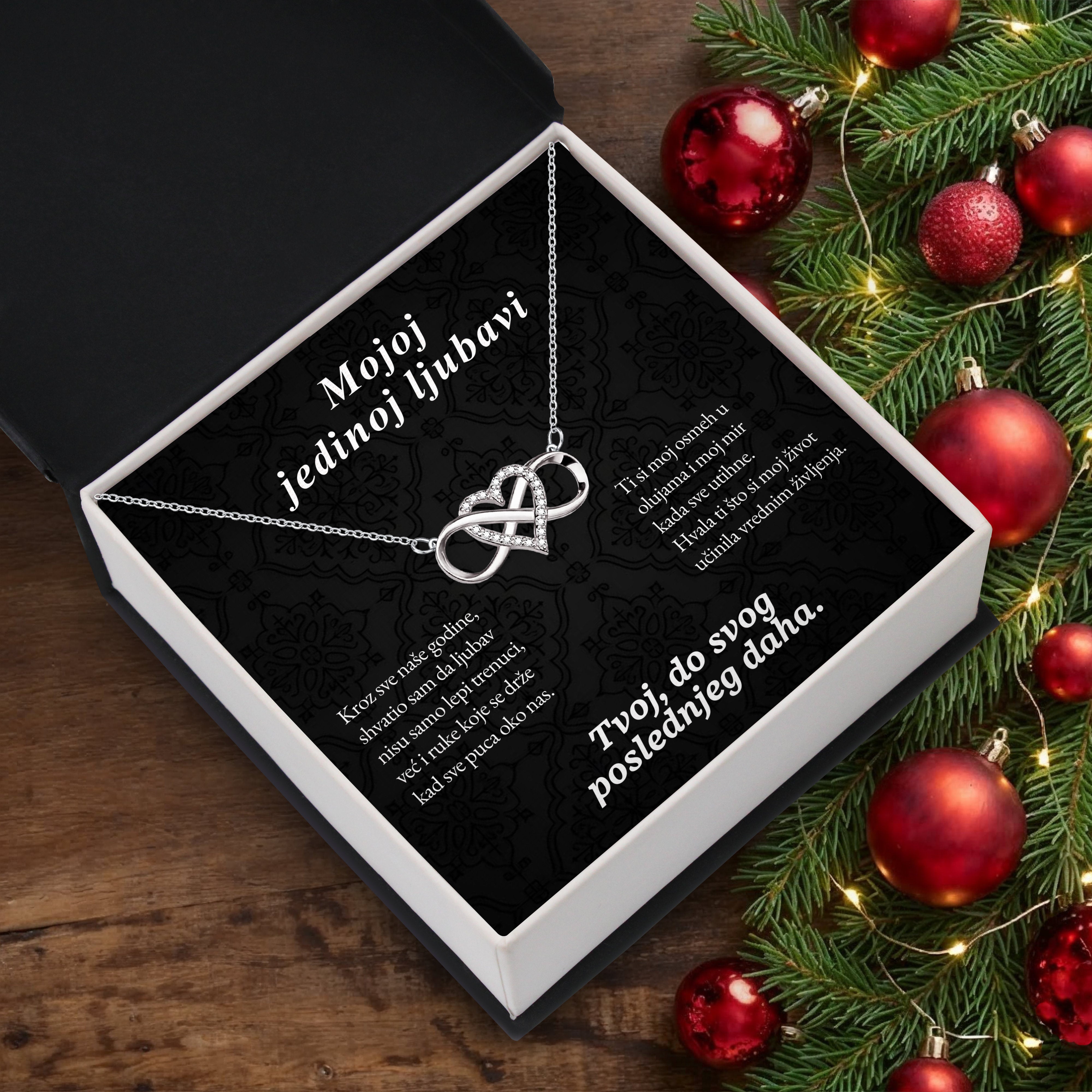 Mojoj jedinoj ljubavi - Posveta sa lančićem za suprugu od muža