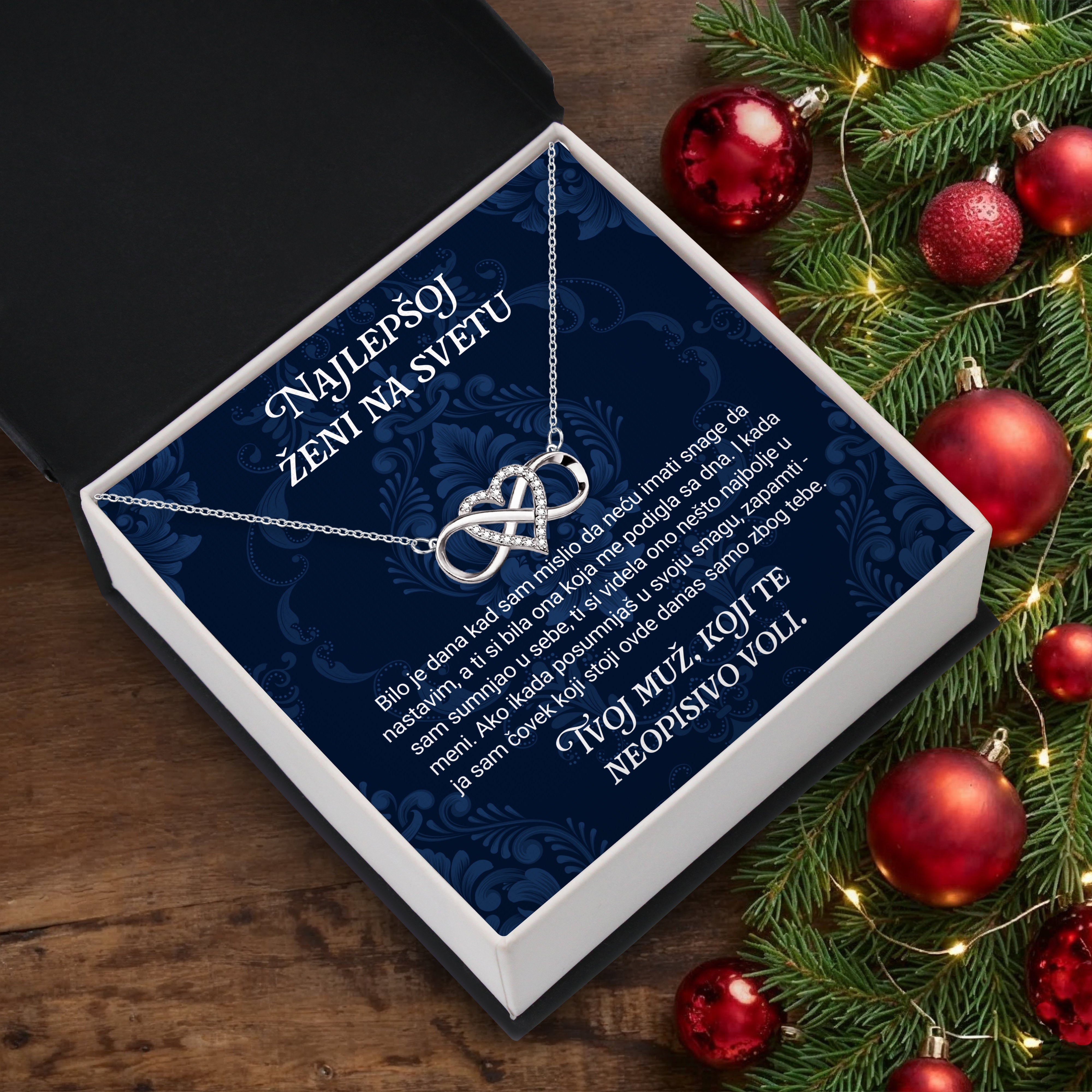 Najlepšoj ženi na svetu - Posveta sa lančićem za suprugu od muža