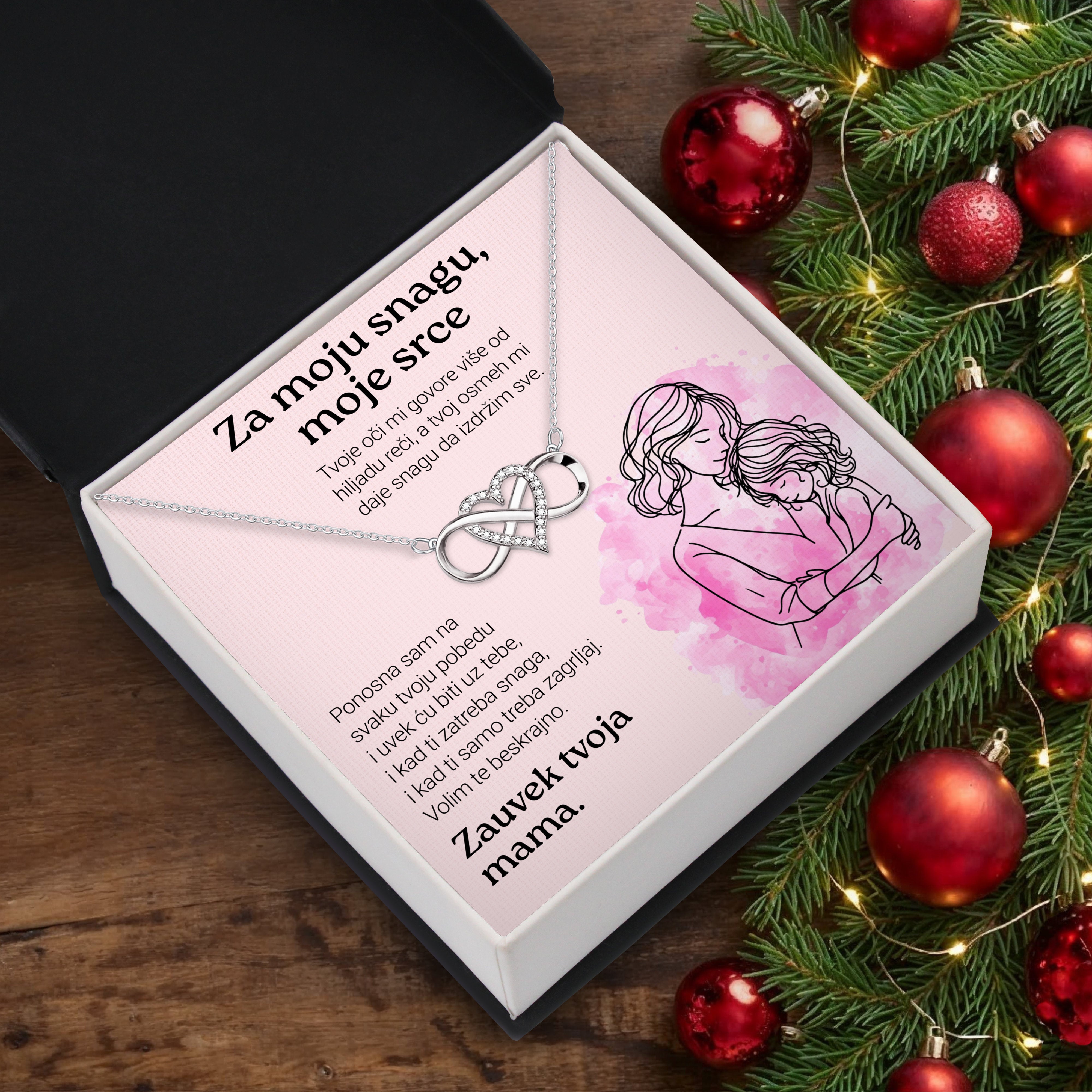Za moju snagu, moje srce – Posveta sa lančićem za ćerku od majke