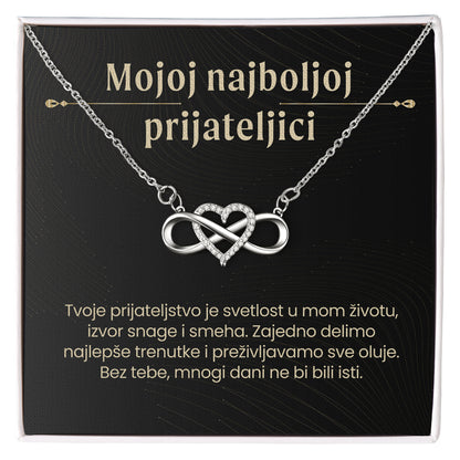 Mojoj najboljoj prijateljici – Posveta sa lančićem za prijateljicu od prijateljice