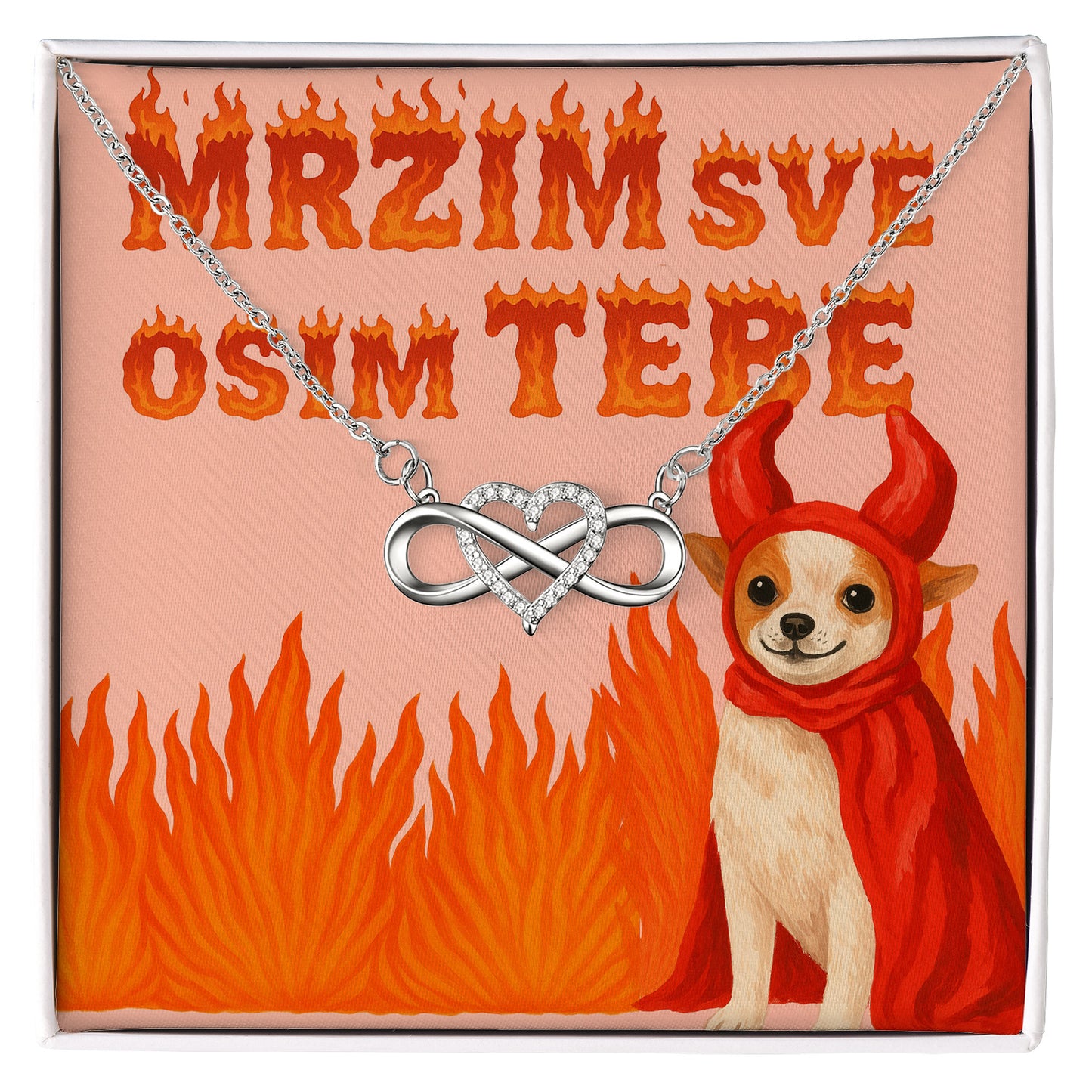 Mrzim sve osim tebe - Posveta sa lančićem za nju