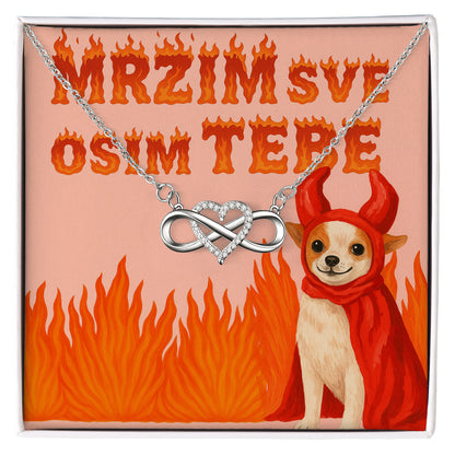 Mrzim sve osim tebe - Posveta sa lančićem za nju
