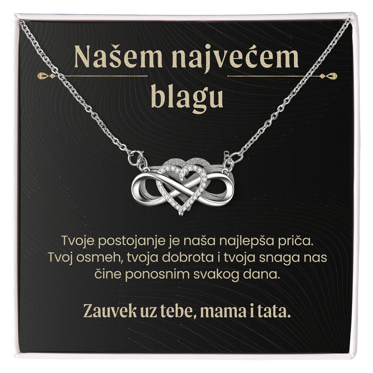 Našem najvećem blagu – Posveta sa lančićem za ćerku od roditelja