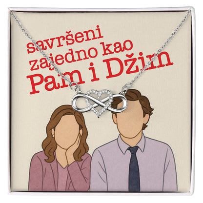 Savršeni zajedno kao Pam i Džim - Posveta sa lančićem za nju