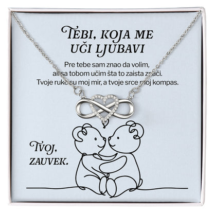 Tebi, koja me uči ljubavi – Posveta sa lančićem za devojku od momka