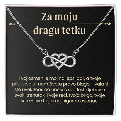 Za moju dragu tetku – Posveta sa lančićem za tetku