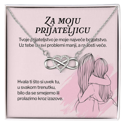 Za moju prijateljicu – Posveta sa lančićem za prijateljicu od prijateljice