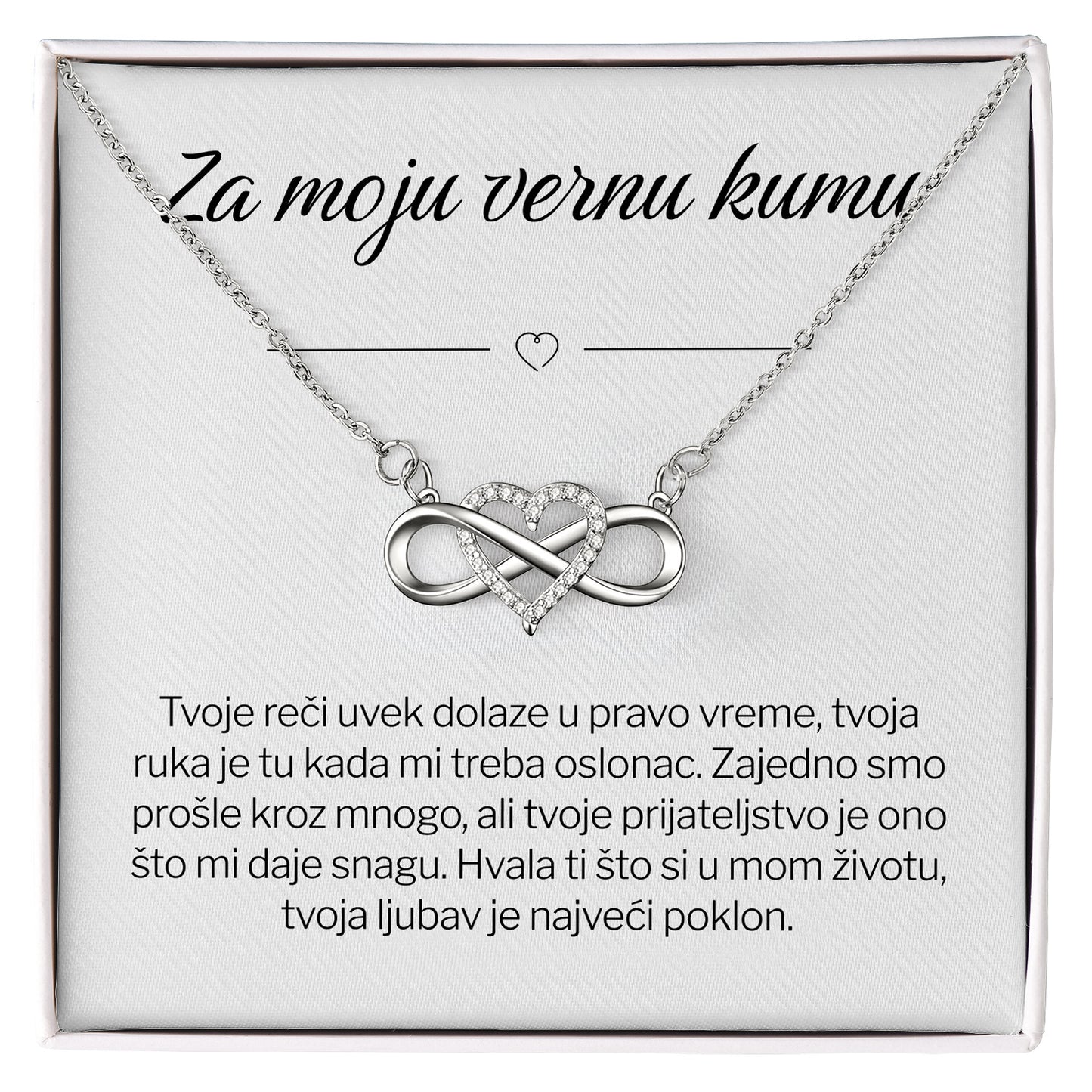 Za moju vernu kumu – Posveta sa lančićem za kumu