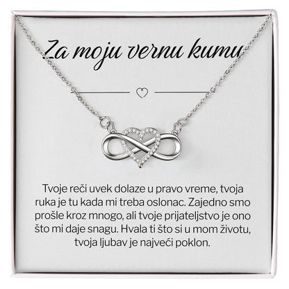 Za moju vernu kumu – Posveta sa lančićem za kumu