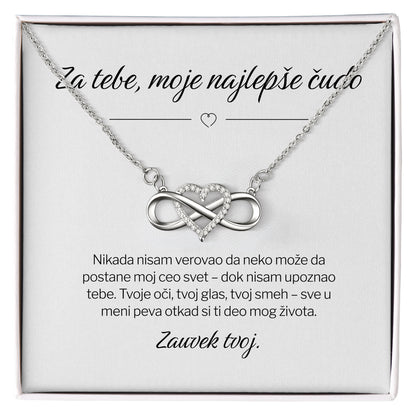 Za tebe, moje najlepše čudo – Posveta sa lančićem za devojku od momka