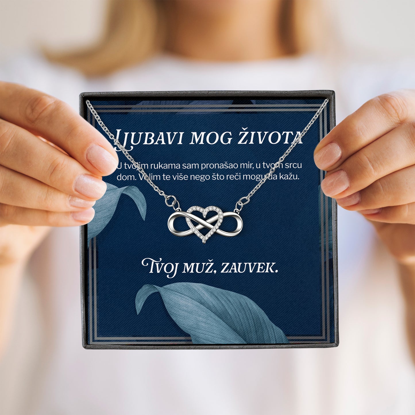 Ljubavi mog života – Posveta sa lančićem za suprugu od muža