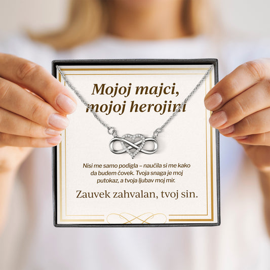 Mojoj Majci, mojoj herojini – Posveta sa lančićem za majku od sina