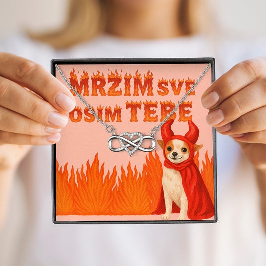 Mrzim sve osim tebe - Posveta sa lančićem za nju