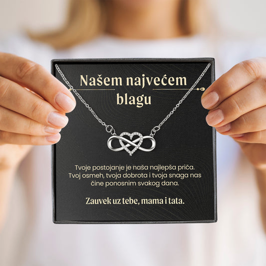 Našem najvećem blagu – Posveta sa lančićem za ćerku od roditelja
