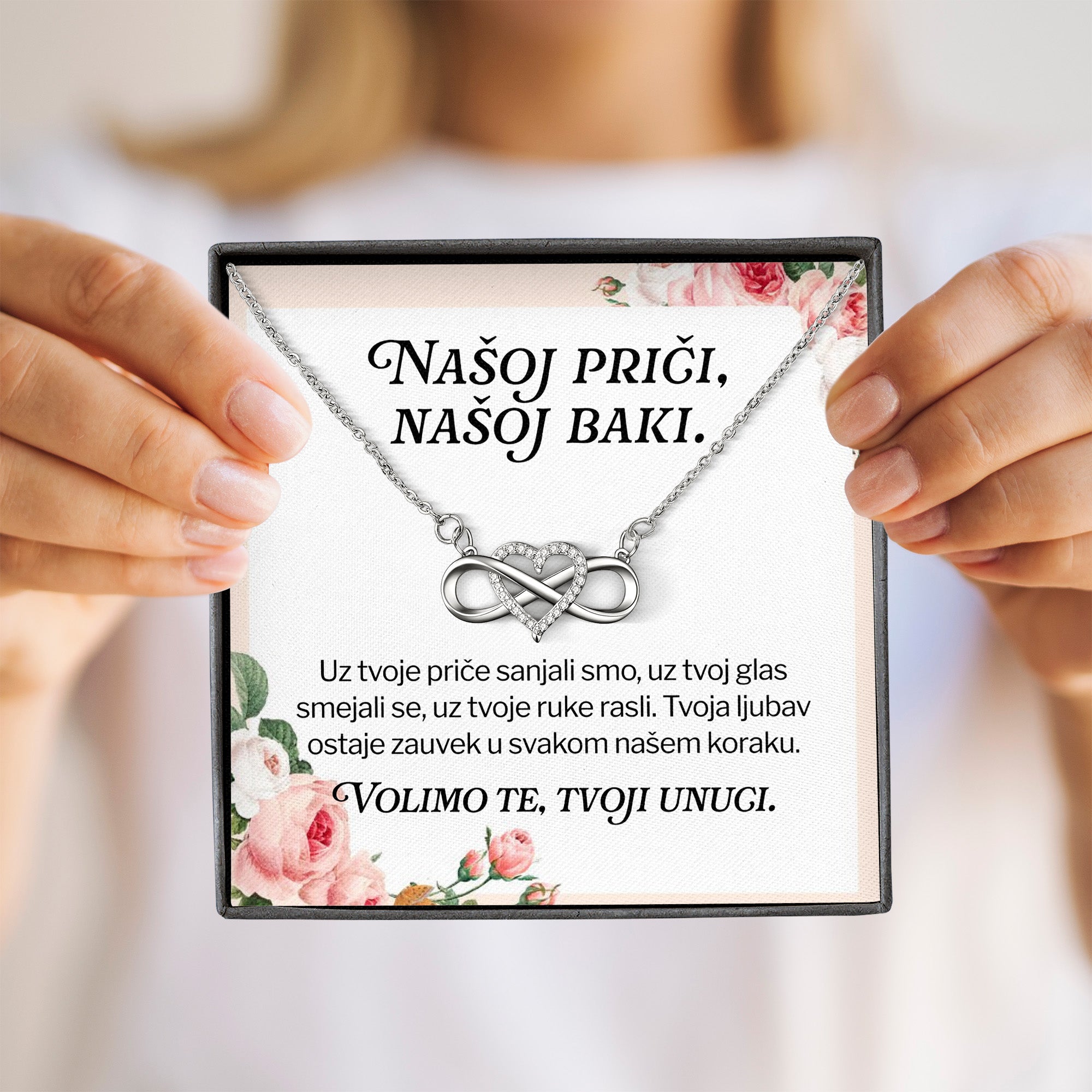 Našoj priči, našoj baki – Posveta sa lančićem za baku od unuke i unuka