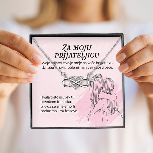 Za moju prijateljicu – Posveta sa lančićem za prijateljicu od prijateljice