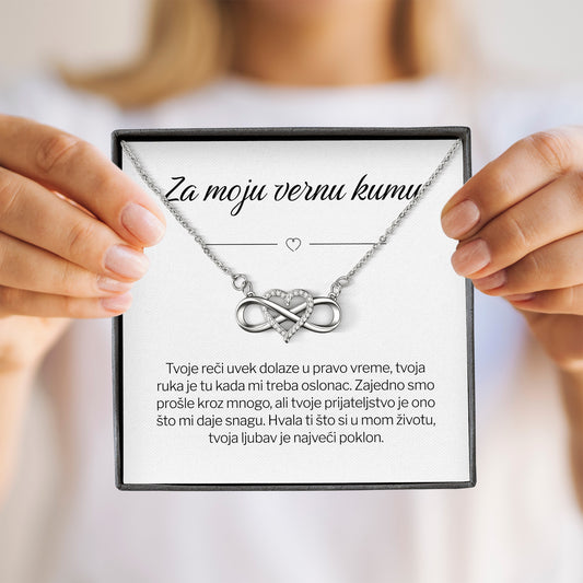 Za moju vernu kumu – Posveta sa lančićem za kumu