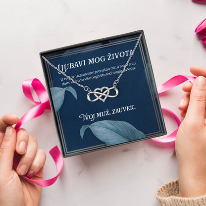 Ljubavi mog života – Posveta sa lančićem za suprugu od muža