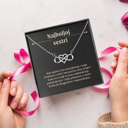 Najboljoj sestri – Posveta sa lančićem za sestru od sestre