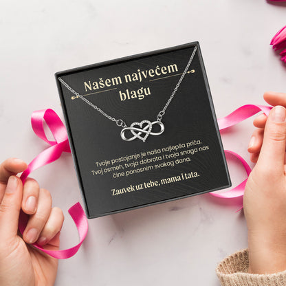 Našem najvećem blagu – Posveta sa lančićem za ćerku od roditelja