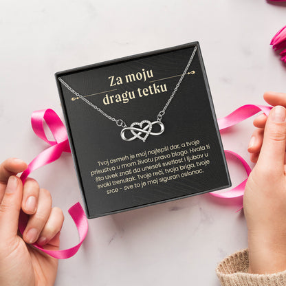 Za moju dragu tetku – Posveta sa lančićem za tetku