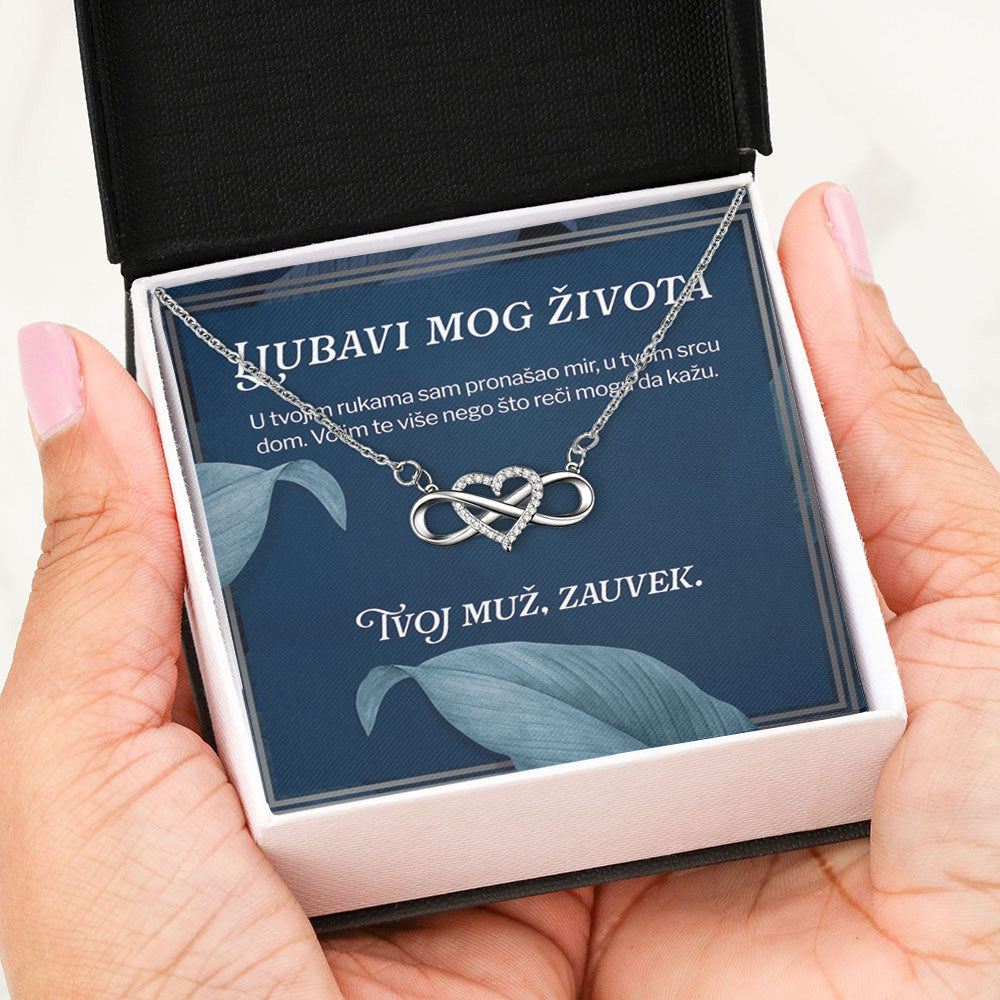 Ljubavi mog života – Posveta sa lančićem za suprugu od muža