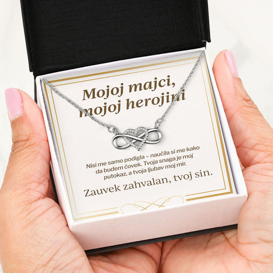 Mojoj Majci, mojoj herojini – Posveta sa lančićem za majku od sina