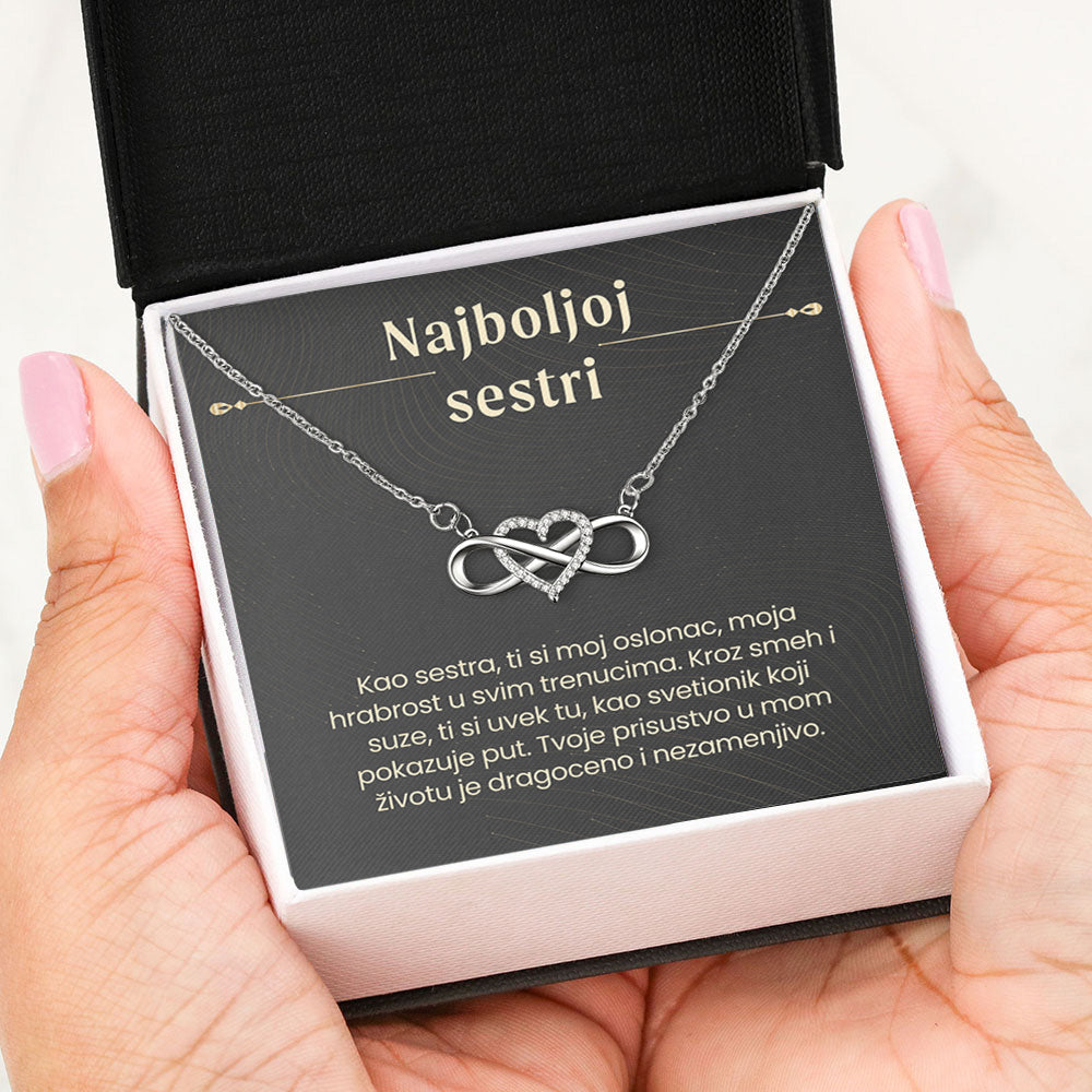 Najboljoj sestri – Posveta sa lančićem za sestru od sestre