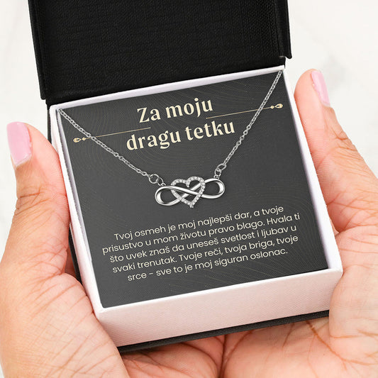 Za moju dragu tetku – Posveta sa lančićem za tetku