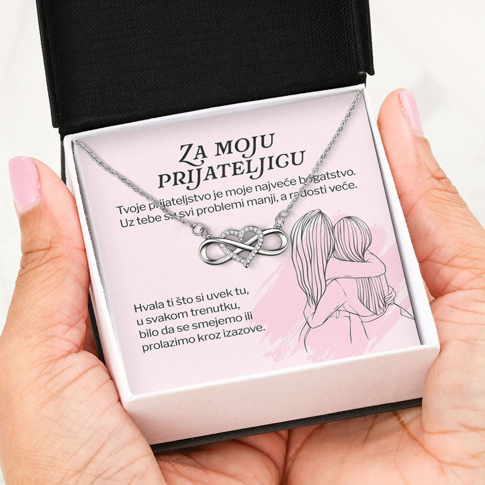 Za moju prijateljicu – Posveta sa lančićem za prijateljicu od prijateljice