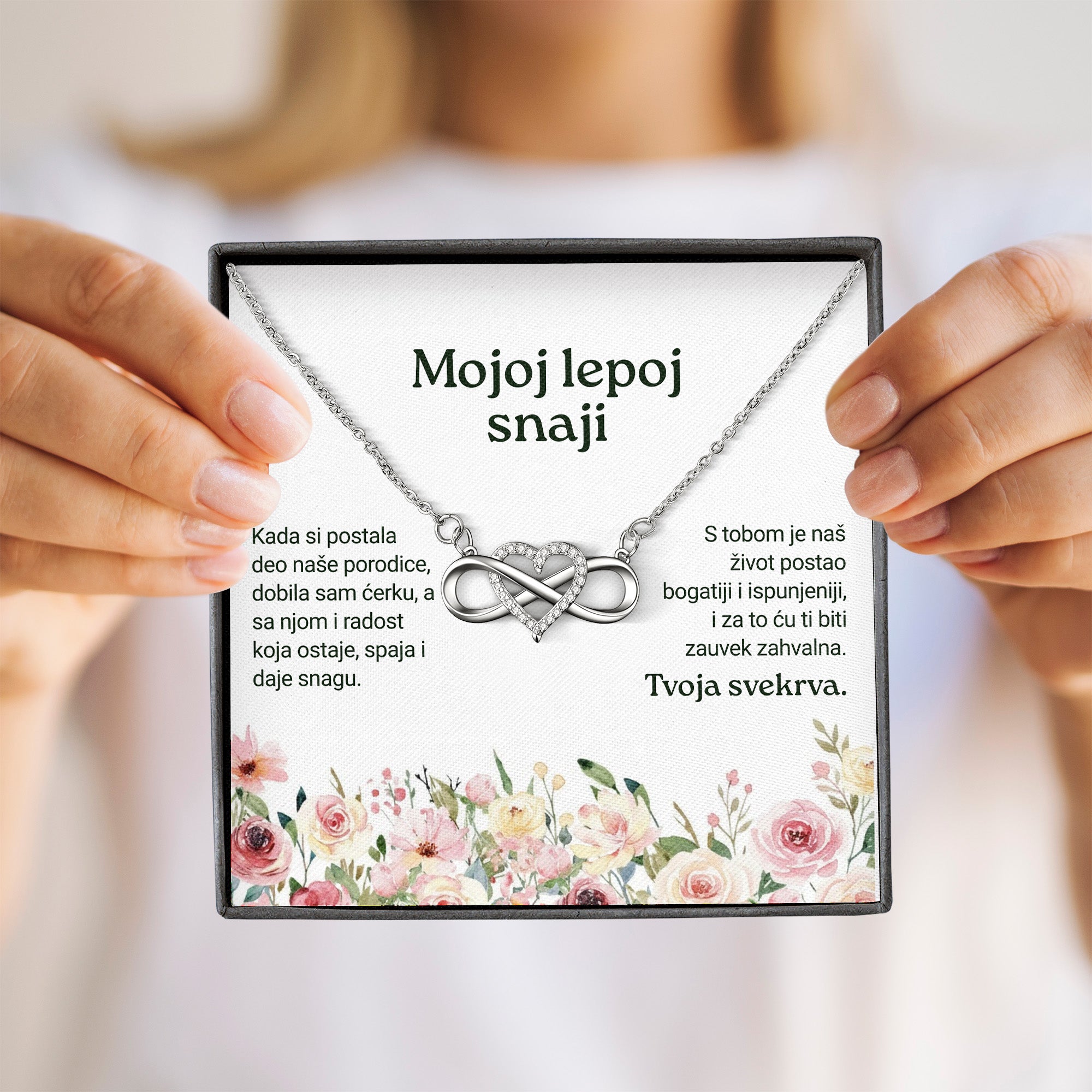 Mojoj lepoj snaji - Posveta sa lančićem od svekrve za snajku