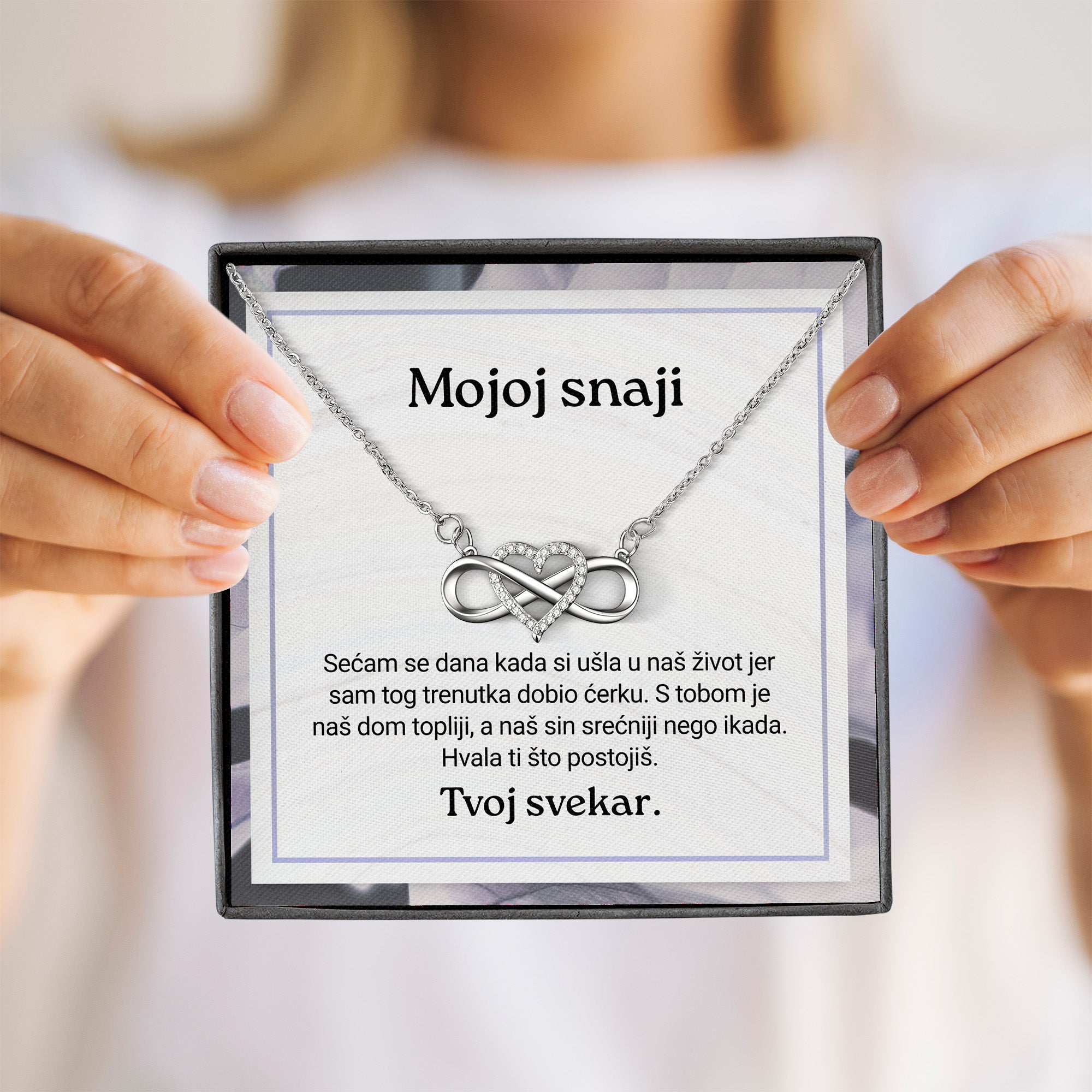 Mojoj snaji - Posveta sa lančićem od svekra za snajku