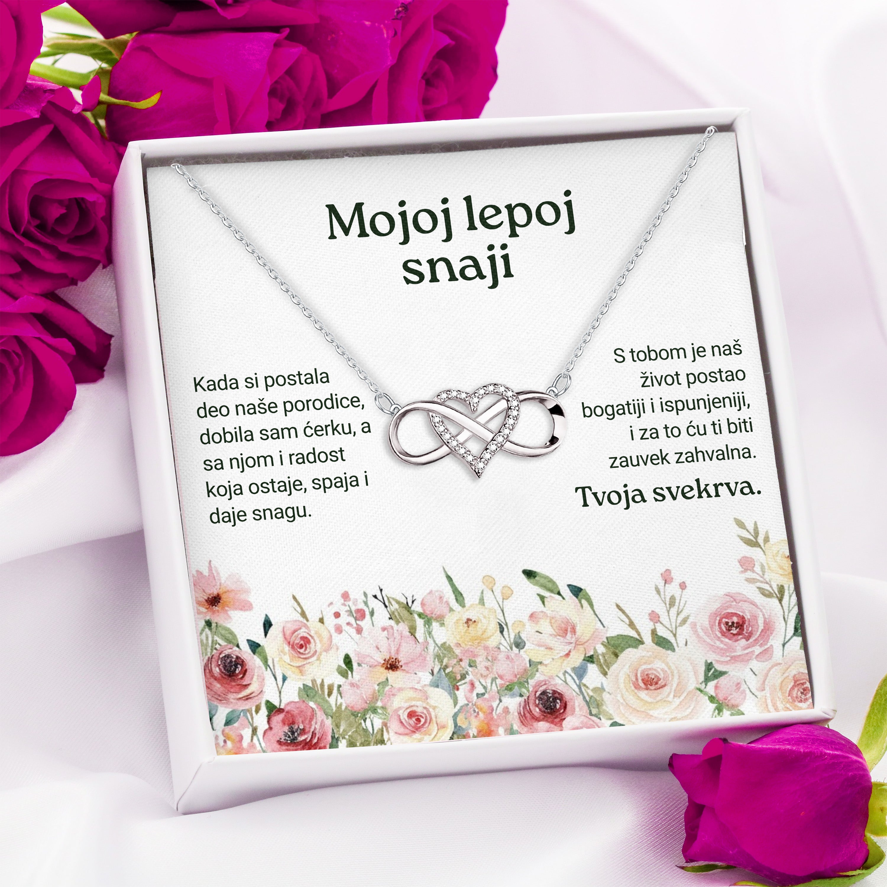 Mojoj lepoj snaji - Posveta sa lančićem od svekrve za snajku