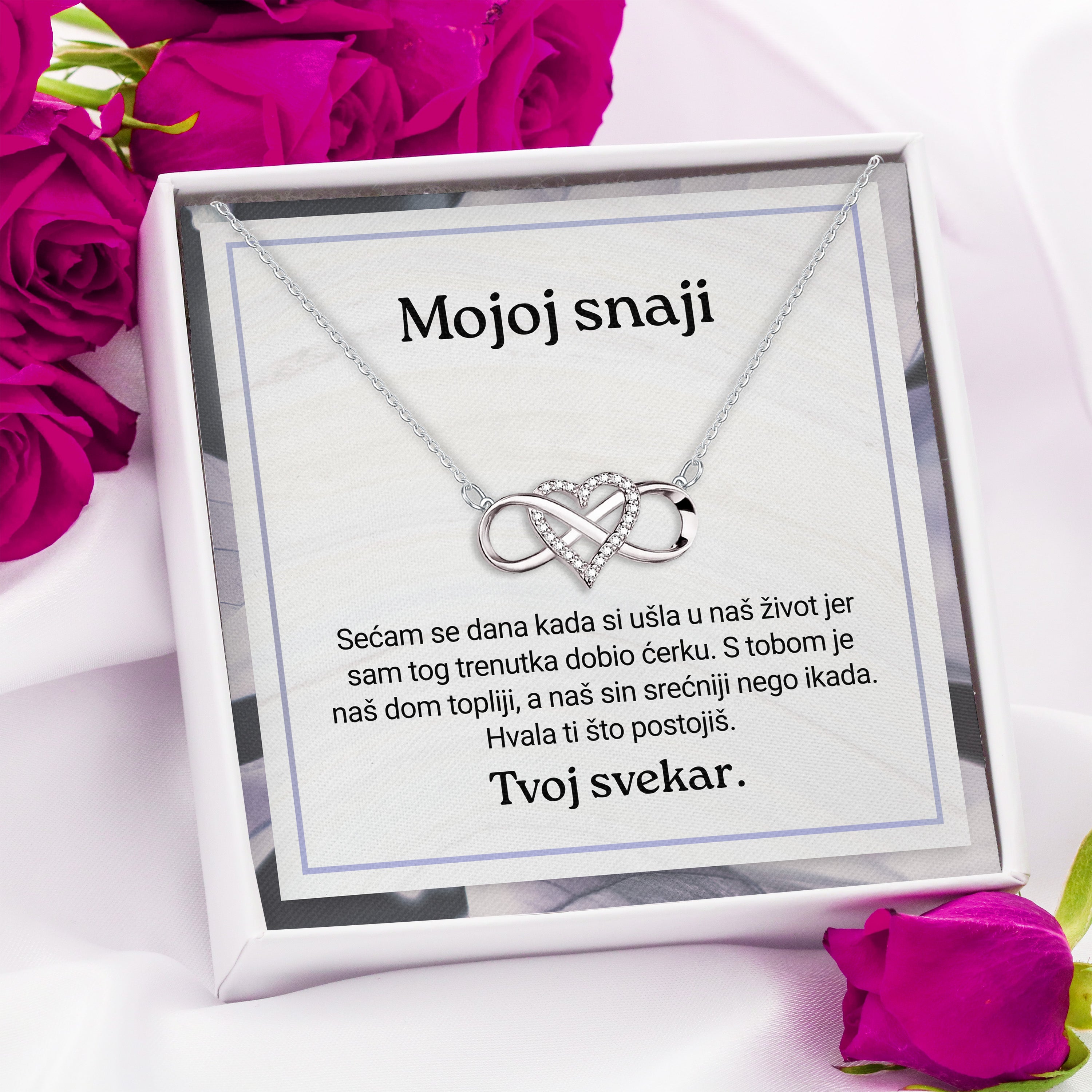 Mojoj snaji - Posveta sa lančićem od svekra za snajku