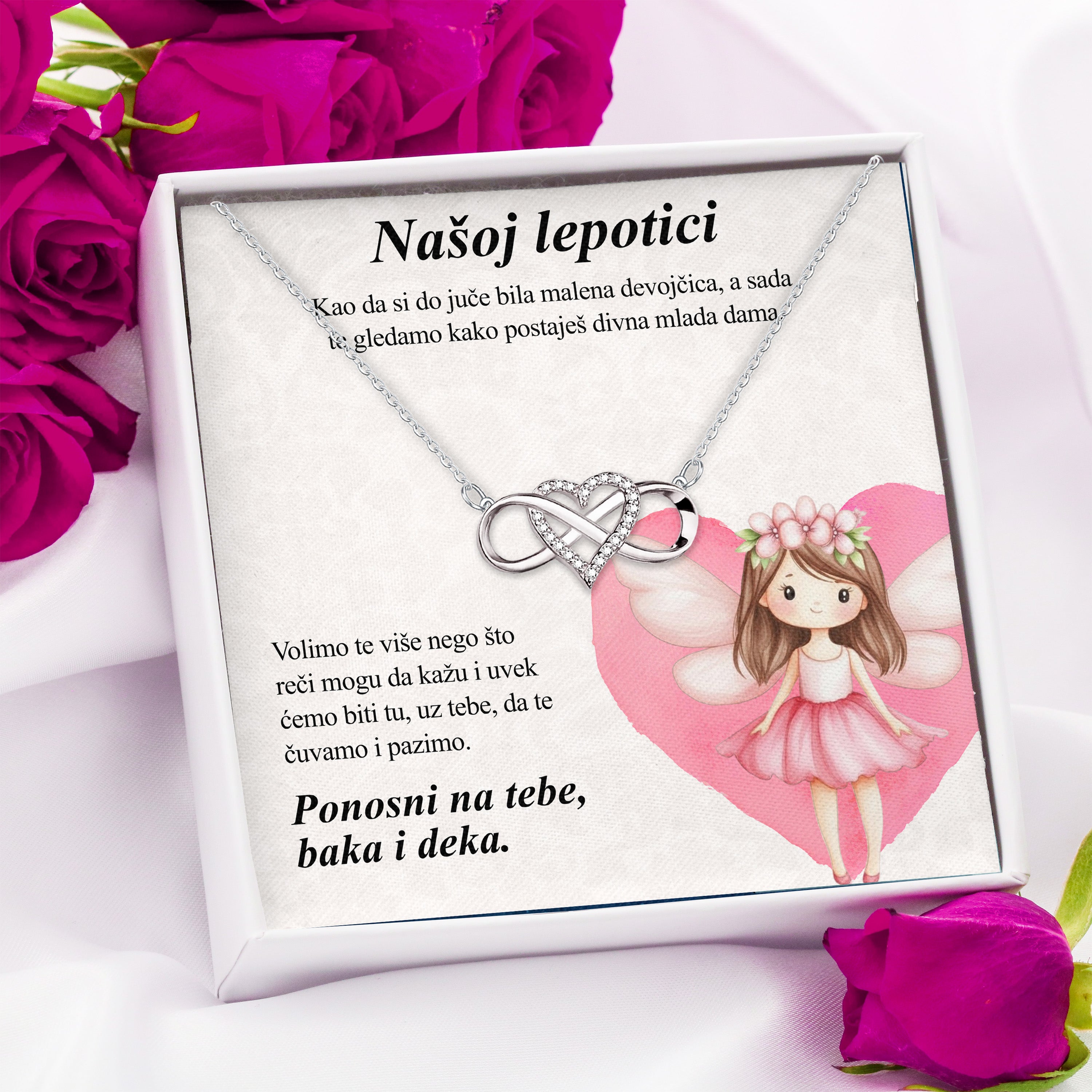 Našoj lepotici - Posveta sa lančićem od bake i deke